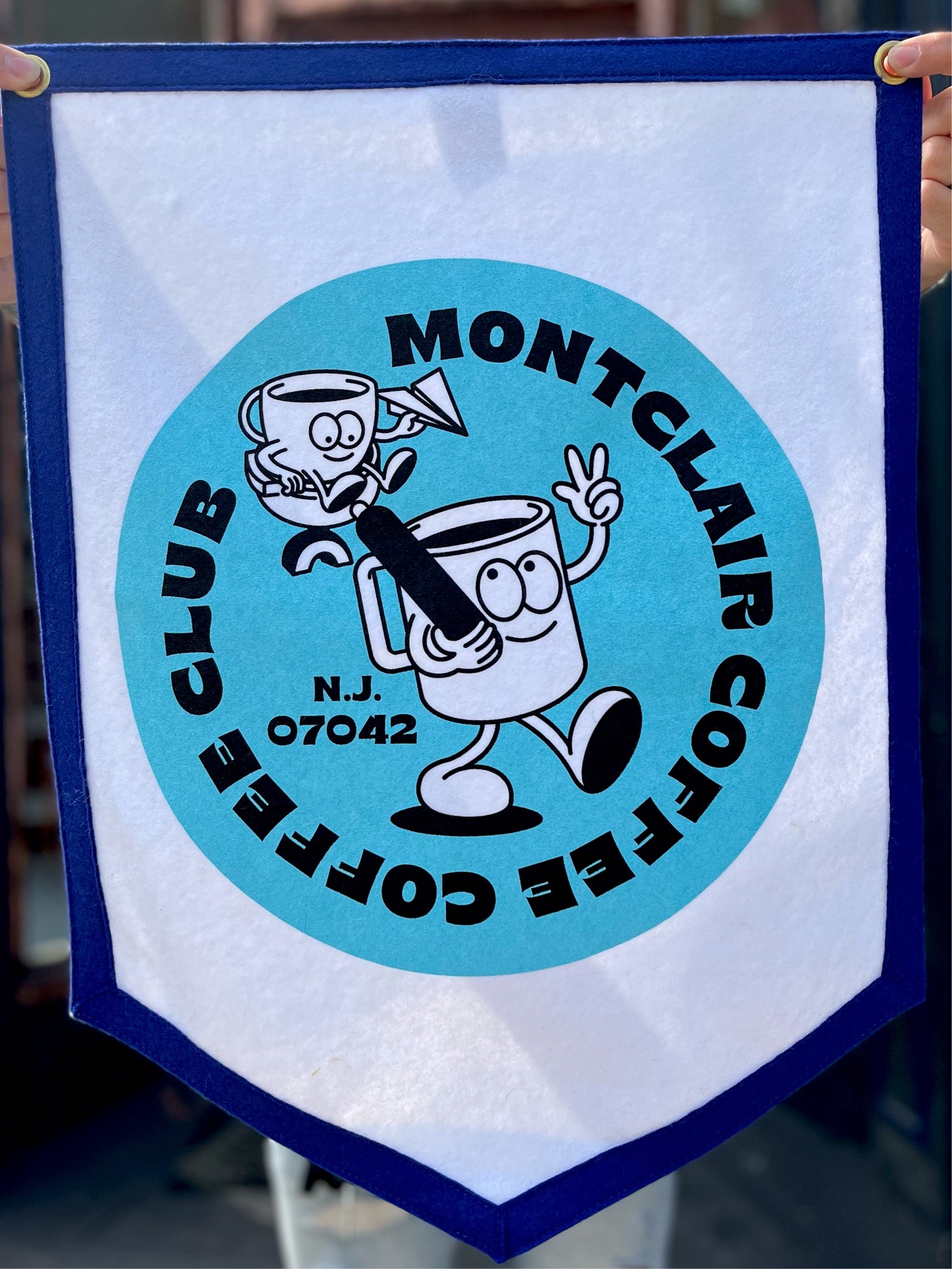 Bandera del campamento Oxford Pennant Coffee Club