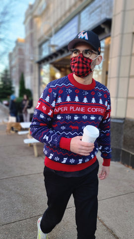 Paper Plane Coffee Co holiday sweater