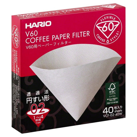 Hario paper filters 40ct for 02 dripper